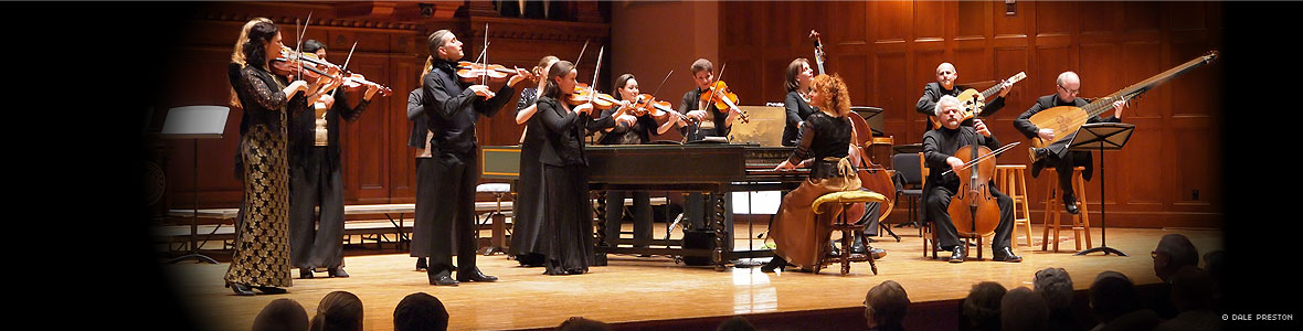 Apollo’s Fire, Cleveland’s Baroque Orchestra, Performs On Stage.