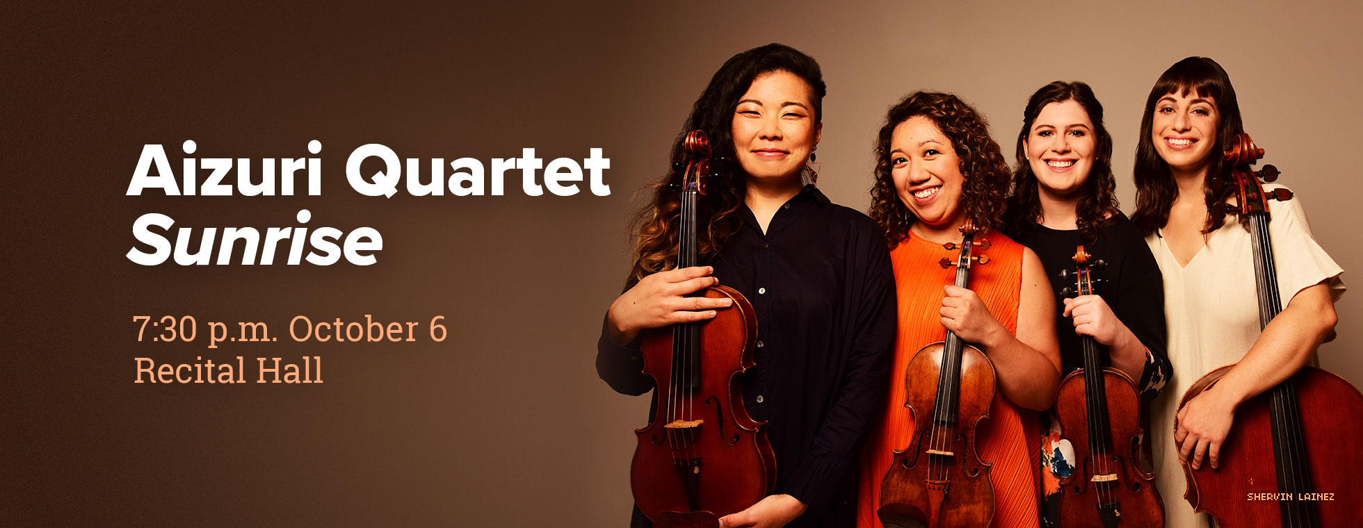 Aizuri Quartet performs Sunrise at 7:30 p.m. October 6 in Recital Hall